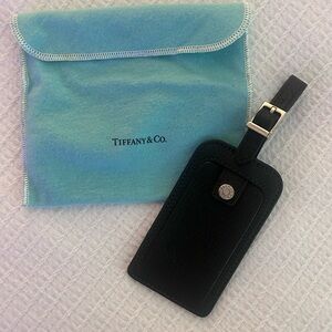 Tiffany & Co. Black Pebbled Leather Tag